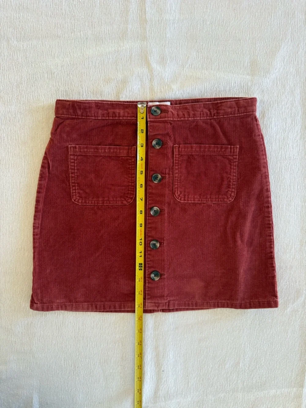 Corduroy Mini Skirt Button Front Rust Girls 14 / Womens XS The Childrens‎ Place